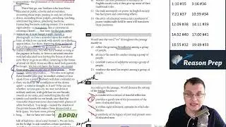 Test 1, Passage 4, SAT Reading Course #12