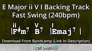 E Major - Fast ii V I Backing Track - 2 5 1 (240bpm)
