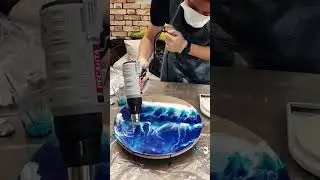 Картина из эпоксидной смолы - Море и песок. 