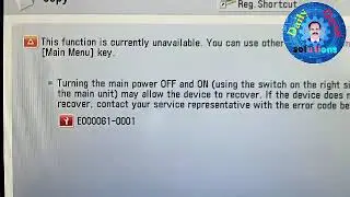 How to remove error e000061-001 in canon imagepress c700 | Daily new solutions | 