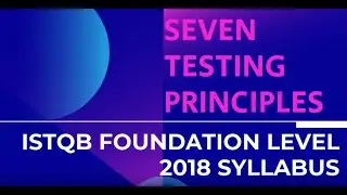 1 3 Seven Testing Principles