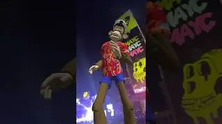 Giant Augmented Reality ape dancing at the Bored Ape Yacht club party 🛥️