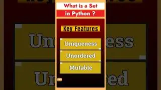 What is a Set in Python ? | Most asked Interview Q&A