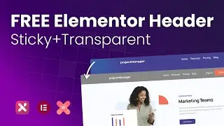 FREE Elementor Header  | Sticky + Transparent