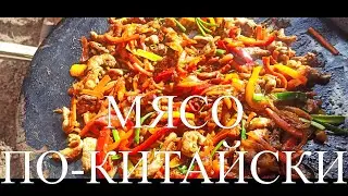 СВИНИНА С ОВОЩАМИ ПО КИТАЙСКИ  НА САДЖЕ НА КОСТРЕ #151