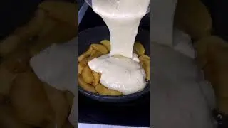Яблочный пирог в сковородке. 