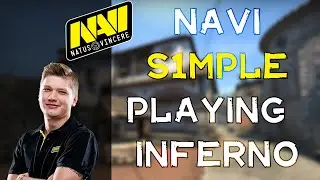 Na`Vi S1mple playing CS:GO Faceit on Inferno (twitch stream)