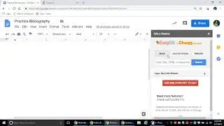 Use Easybib in Google Docs