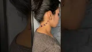 Birds Design Back Neck Tattoo