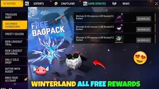 Winterland Dreamspace All Free Rewards 🤯 Winterland Special New Event Free Fire 2025 | Winterland