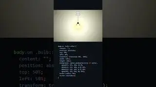 I Animated a BULB Using CSS! 