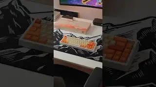 WS PBT Sunset Bliss mounted on E- White Zoom65 v3 by Meletrix.