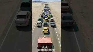 100-Car Traffic Jam: Truck Meltdown! 🤯 