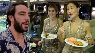 Sailing into Bangkok - Thai Temples at Night