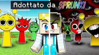 Vengo ADOTTATO dalla FAMIGLIA SPRUNKI su MINECRAFT!