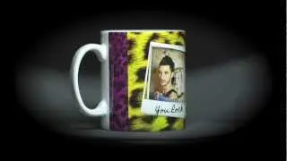 Personalised Photo Mug Leopard Print & Hot Pink
