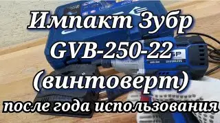 Импакт Зубр GVB-250-22 (бесщеточный винтоверт), впечятление после года использования.