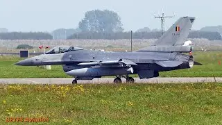 [4K] WIC 2024 | 4X BAF F-16 & 4X RNLAF F-35 | Take Off at Leeuwarden