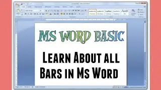 MS WORD BASIC KNOWLEDGE IN HINDI | TITLE BAR , MENU BAR , STATUS BAR , RIBBON AND BASIC INTRODUCTION