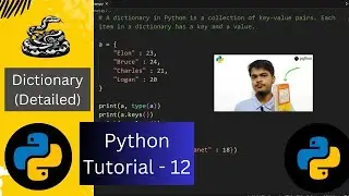 Dictionary in Python | Python Tutorial - 12 (Python Full Course) #python #dictionary