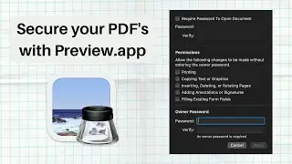 Set PDF Permissions in Mac OS Preview - Adobe Not Required