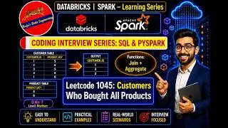 127. Databricks | Pyspark| SQL Coding Interview:LeetCode-1045: Customers Who Bought All Products