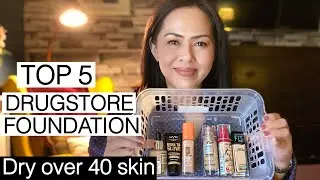 DRUGSTORE FOUNDATIONS | Best Foundations for MATURE NORMAL TO DRY SKIN | OVER40