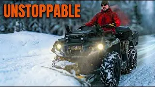 4FT Drifts: ATV Snow Plowing Alaska's Deep Powder (-30F)