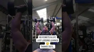No REGRETS in life,just LESSONS   learned.Thank you 2023 and Welcome 2024... #gymlife #motivation