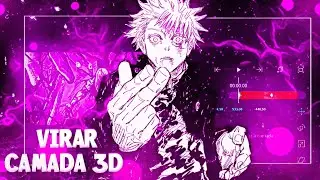 [After Motion] COMO FAZER EFEITO VIRAR CAMADA 3D PELO CELULAR 📲
