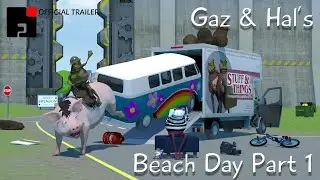 Gaz n Hal's Beach Day (part 1) Amazing Frog?