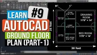 Autocad Tutorial In Hindi || How To Make Ground Floor Plan || Assignment 2