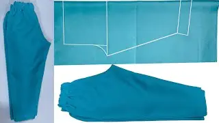 How to Cut and Stitch Pant Trouser in Easy Method | Palazzo Pant making Tutorial