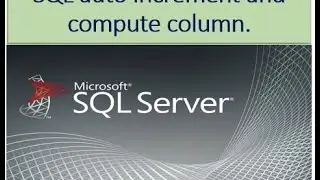 SQL Server - Auto increment & Compute column example.