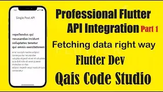Flutter API Integration - Fetching Data from API | Single Post + Model in Urdu/Hindi | Lec 1