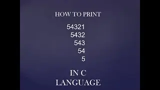 number pattern in c