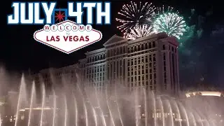 God bless the USA 4th of July firework and fountain show Las Vegas (07/04/2022)