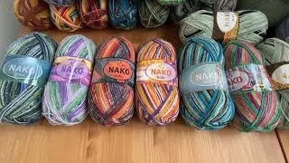 Опять 25 мотков Nako Boho. Новые и старые цвета. Подбираю однотоны