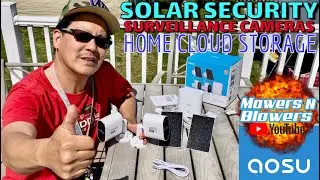 Aosu 3K Solar Security Cameras Wireless Surveillance System Motion Detection Spotlight Siren Alarm