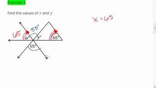 Geometry 3.2 (3 of 3) Parallel Lines Cut by a Transversal, Example