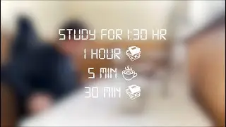 Study With Me | Cozy Music (1:30 hour / 5 min break)