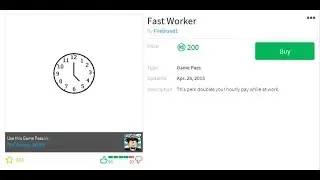 ROBLOX - Rocitizens Fast Worker Gamepass Review