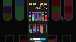 Прохождение Water Sort Puzzle level 222 👍🏻👍🏻👍🏻