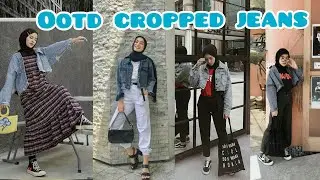 OOTD HIJAB DENGAN JAKET JEANS CROP || Mix and Match Style Hijab dengan Jaket Jeans Part 2