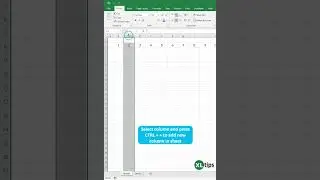 Excel keyboard shortcuts to Insert column Ctrl + +
