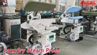 Automatic PLC Laundry Steam Press Vertical Pressure Adjustable Safety