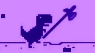 chrome dino game aka t-rex runner: god mode broke the game haha