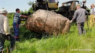 Забираем камень для памятника пограничникам