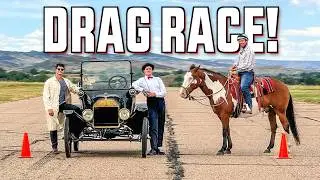 We Drag Race a 100-Year-Old Ford Model T Against a New Horse!