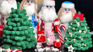 Ёлка крючком из плюшевой пряжи 🎄🎊🤩